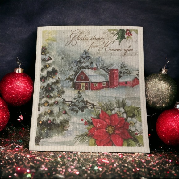 Christmas Swedish Cloth , Biodegradable, very Absorbent - Picture 4 of 7